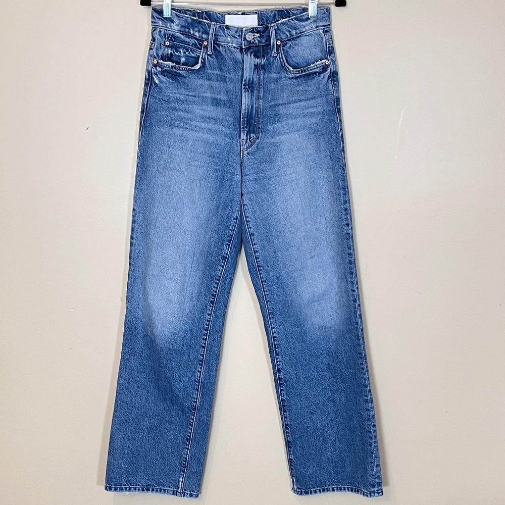 Mother Tunnel Vision Sneak in Take Me Higher Jeans - Women's Size 26 - Blue - Picture 3 of 13